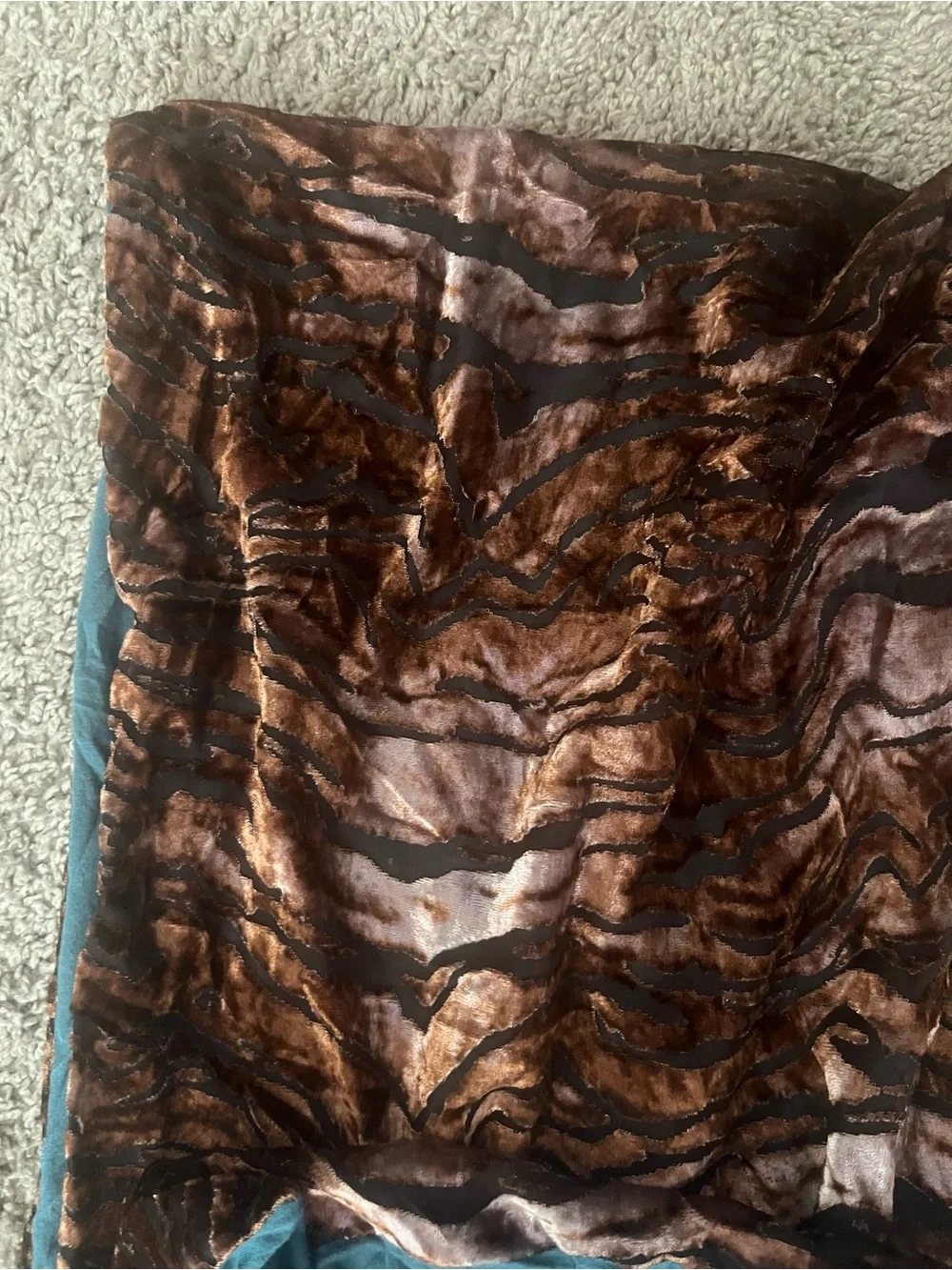 Teal and Brown Women's Scarf & Wrap - Reversible Fashion Wrap